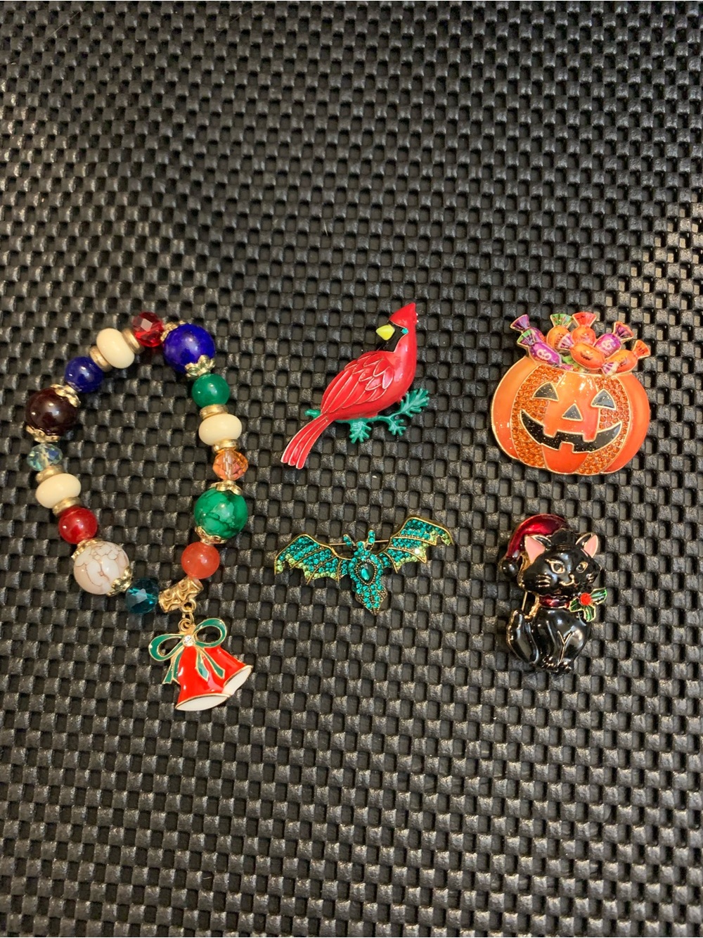 Colorful Holiday Pins! & Bracelet!
ALL NEW
